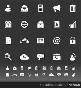 Mobile phone icons on gray background, stock vector