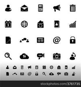 Mobile phone icons on white background, stock vector