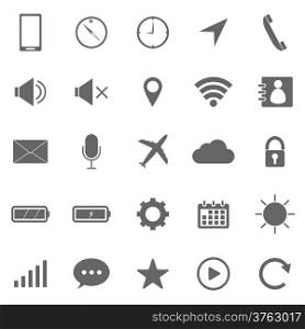 Mobile phone icons on white background, stock vector