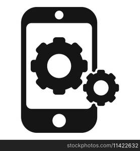 Mobile phone interface icon simple vector. Api support. Script developer seo. Mobile phone interface icon simple vector. Api support