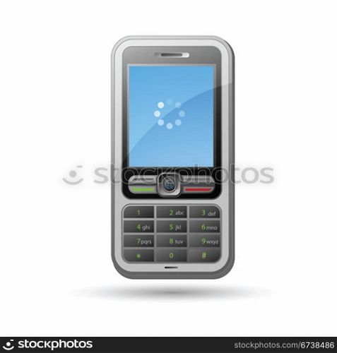 Mobile phone isolated on white. | Vector illustration.