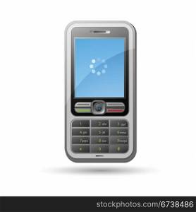 Mobile phone isolated on white. | Vector illustration.