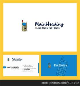 Mobile phone Logo design with Tagline & Front and Back Busienss Card Template. Vector Creative Design