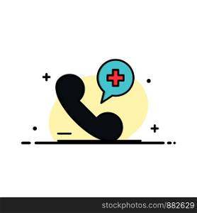 Mobile, Phone, Medical, Hospital Business Flat Line Filled Icon Vector Banner Template