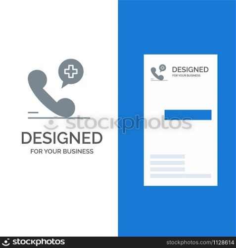 Mobile, Phone, Medical, Hospital Grey Logo Design and Business Card Template