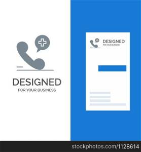 Mobile, Phone, Medical, Hospital Grey Logo Design and Business Card Template