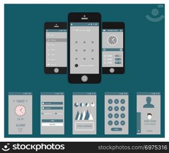 mobile phone mokeup design vector