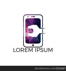 Mobile Phone Repair Logo Design Element. Logo design for mobile support symbol.
