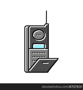 mobile phone retro device color icon vector. mobile phone retro device sign. isolated symbol illustration. mobile phone retro device color icon vector illustration