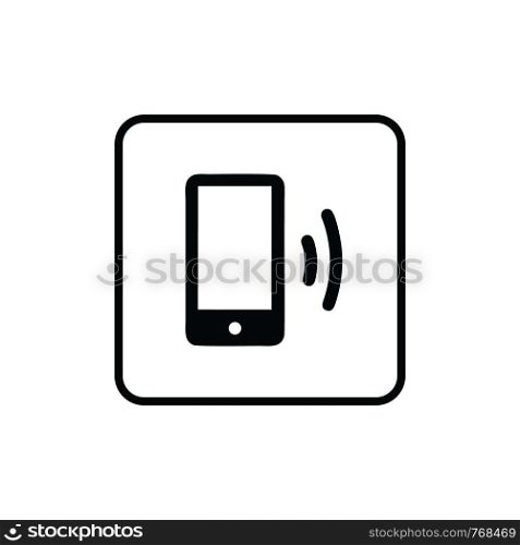 Mobile phone. Smartphone icon vector logo template
