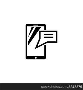Mobile Phone SMS, Smartphone with MMS Message. Flat Vector Icon illustration. Simple black symbol on white background. Mobile Phone Sms, Message sign design template for web and mobile UI element. Mobile Phone SMS, Smartphone with MMS Message. Flat Vector Icon illustration. Simple black symbol on white background. Mobile Phone Sms, Message sign design template for web and mobile UI element.