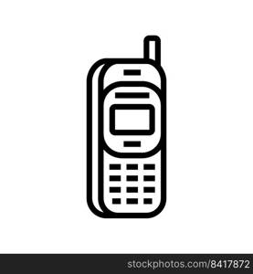 mobile phone technology line icon vector. mobile phone technology sign. isolated contour symbol black illustration. mobile phone technology line icon vector illustration