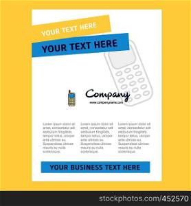 Mobile phone Title Page Design for Company profile ,annual report, presentations, leaflet, Brochure Vector Background