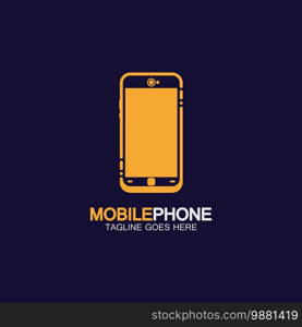 Mobile phone vector icon logo template concept illustration. Smartphone creative sign. Modern technology. Cellphone symbol. Tablet PC icon. Design element.