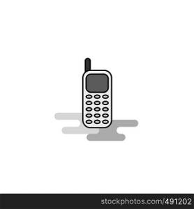 Mobile phone Web Icon. Flat Line Filled Gray Icon Vector