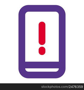 Mobile phone with a threat alert warning.