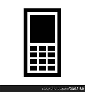 Mobile phone with keypad, vector graphic illustration. Mobile phone with keys
