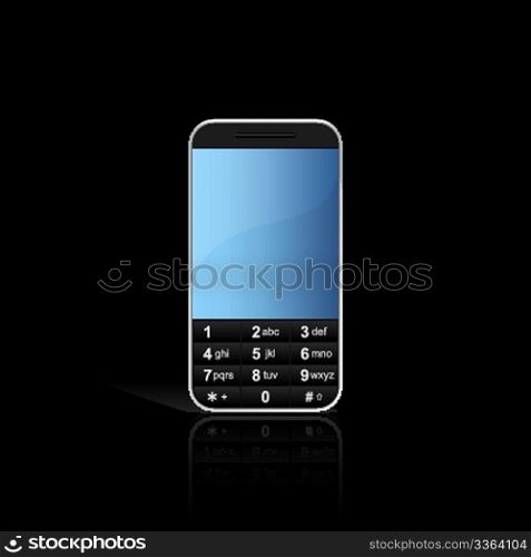 Mobile phone with reflection