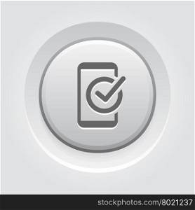 Mobile Register Icon. Online Learning. Mobile Register Icon. Online Learning. Grey Button Design