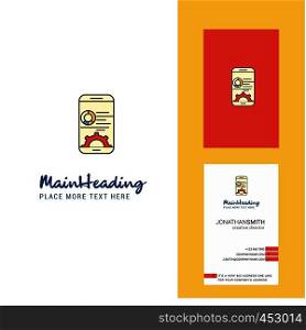Mobile setting Creative Logo and business card. vertical Design Vector