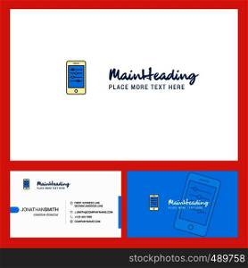 Mobile setting Logo design with Tagline & Front and Back Busienss Card Template. Vector Creative Design