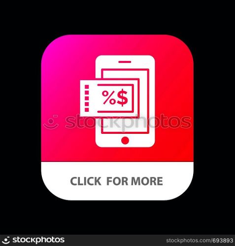 Mobile, Shopping, Discount Mobile App Icon Design