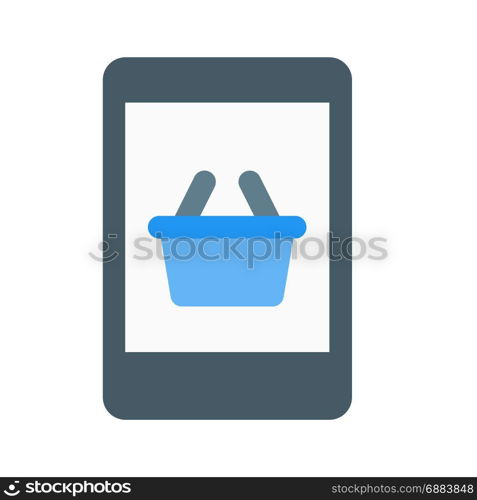 mobile shopping, icon on isolated background,