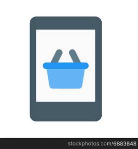 mobile shopping, icon on isolated background,