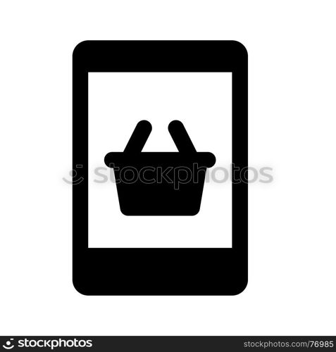 mobile shopping, icon on isolated background