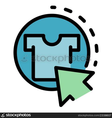 Mobile shopping icon. Outline mobile shopping vector icon color flat isolated. Mobile shopping icon color outline vector