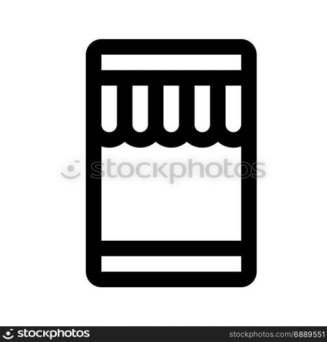 mobile store, icon on isolated background