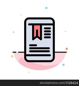 Mobile, Tag, OnEducation Abstract Flat Color Icon Template
