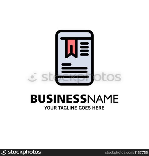 Mobile, Tag, OnEducation Business Logo Template. Flat Color