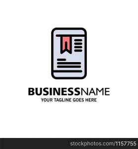 Mobile, Tag, OnEducation Business Logo Template. Flat Color