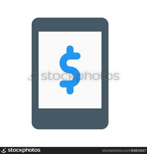 mobile transaction, icon on isolated background,