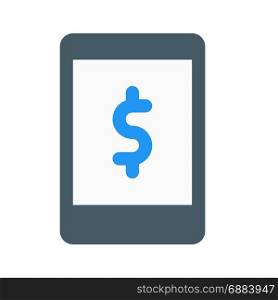 mobile transaction, icon on isolated background,