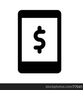 mobile transaction, icon on isolated background