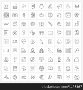 Mobile UI Line Icon Set of 81 Modern Pictograms of healthy, activities, direction, hospital, medicine Vector Illustration