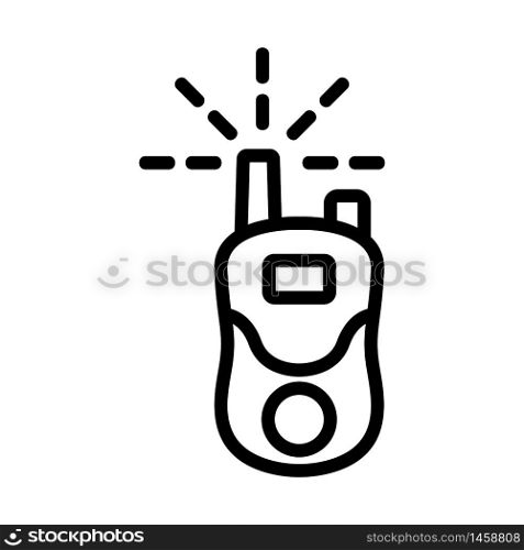 mobile walkie talkie icon vector. mobile walkie talkie sign. isolated contour symbol illustration. mobile walkie talkie icon vector outline illustration