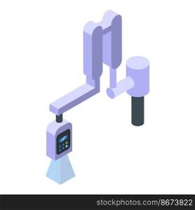 Mobile xray device icon isometric vector. Chest body. Ray scan. Mobile xray device icon isometric vector. Chest body