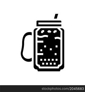 mocha coffee glyph icon vector. mocha coffee sign. isolated contour symbol black illustration. mocha coffee glyph icon vector illustration