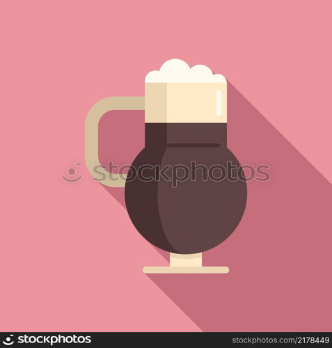 Mocha coffee icon flat vector. Restaurant cup. Morning food. Mocha coffee icon flat vector. Restaurant cup