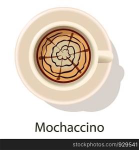 Mochaccino icon. Cartoon illustration of mochaccino vector icon for web. Mochaccino icon, cartoon style