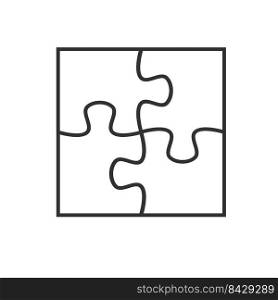 Mockup Jigsaw Puzzle for overlapping puzzles in the game per picture. isolate on white background.
