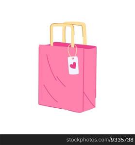 mockup paper bag cartoon. craft shop, template package mockup paper bag sign. isolated symbol vector illustration. mockup paper bag cartoon vector illustration