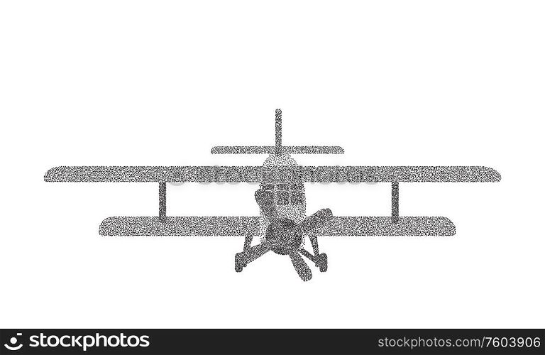 Model of an old plane. Isolated on White Background. Vector Illustration. EPS10. Model of an old plane. Isolated on White Background. Vector Illustration