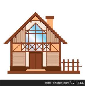 model of wooden family house