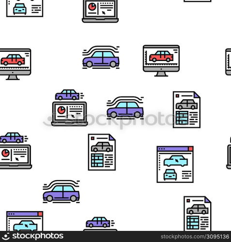 Modeling Engineering Vector Seamless Pattern Thin Line Illustration. Modeling Engineering Vector Seamless Pattern