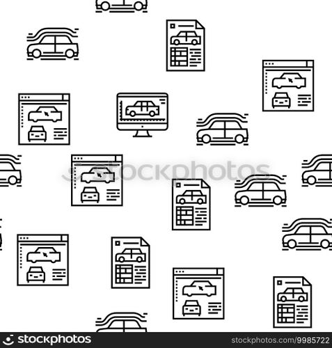 Modeling Engineering Vector Seamless Pattern Thin Line Illustration. Modeling Engineering Vector Seamless Pattern