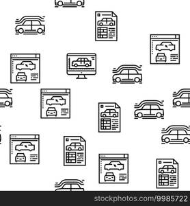 Modeling Engineering Vector Seamless Pattern Thin Line Illustration. Modeling Engineering Vector Seamless Pattern